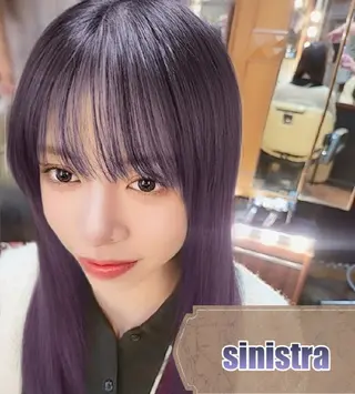 セミロング カラー 足利市・原宿・表参道 シニストラのヘアスタイル