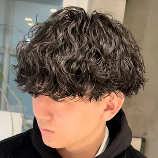 ミディアム パーマ ヘアアレンジ メンズ fifth 石川 凪のヘアスタイル