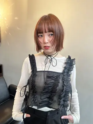ショート ハッシュカット🎀 レイヤーカットのヘアスタイル