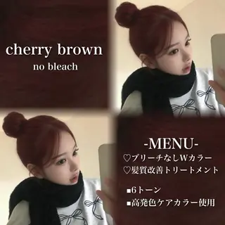 ロング カラー 💗愛され暖色💗 ピンク/レッド💗のヘアスタイル