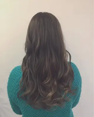 ミディアム セミロング ロング カラー パーマ ハイトーン×髪質改善 KENTAのヘアスタイル