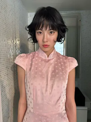 ショート カラー ヘアアレンジ MIYU/ケアブリ ーチカラー／デザインのヘアスタイル