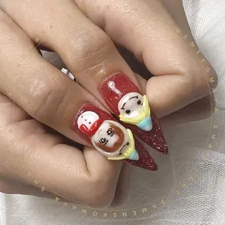 ネイル サメ猫 マーヤのネイルデザイン