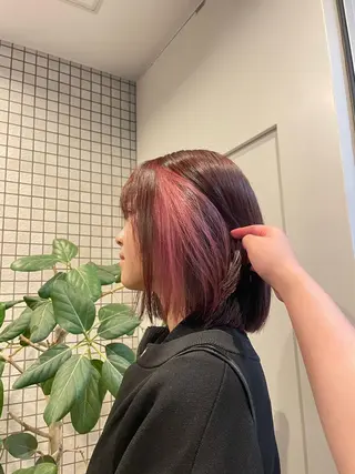 ミディアム カラー 透明感カラー🪡🤍 nanao🤍🪡のヘアスタイル