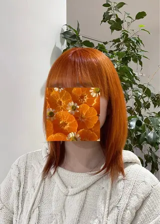 ミディアム カラー 艶髪ブリーチカラー /府中/Mizukiのヘアスタイル