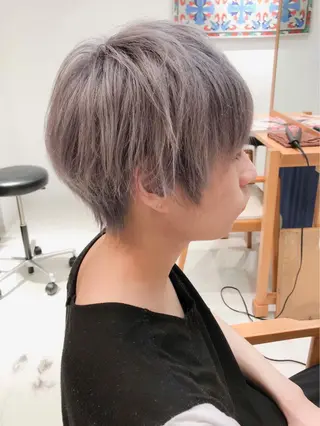 ショート カラー ヘアアレンジ メンズ モテ髪透明感❤️ デイズヘアカラーのヘアスタイル
