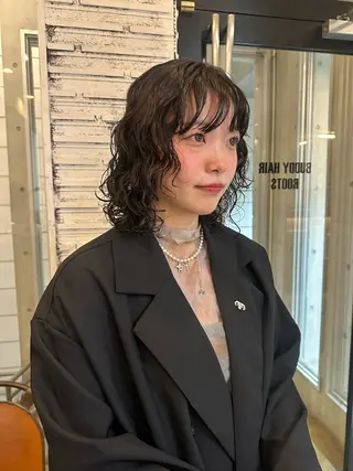 ミディアム パーマ 脇田 光理のヘアスタイル