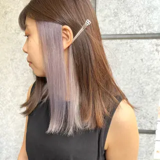 セミロング カラー 癖毛救済✂️ボブ /髪質改善ストレートのヘアスタイル