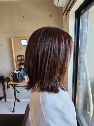 ミディアム カラー ma cherie naoのヘアスタイル