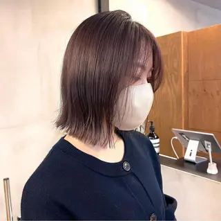 ミディアム カラー パーマ ヘアアレンジ メンズ キッズ ネイル マツエク・マツパ アイブロウ 前川 朋香のヘアスタイル