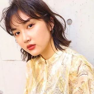 ミディアム カラー ヘアアレンジ トレンドヘア🩶 艶髪🩶yoshiのヘアスタイル