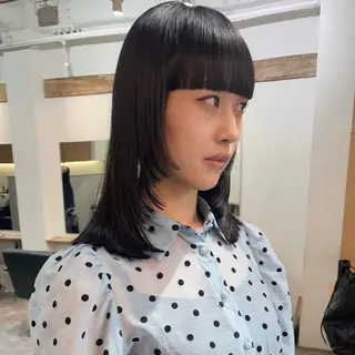 セミロング パーマ 野村矩樂/パーマ /縮毛矯正のヘアスタイル