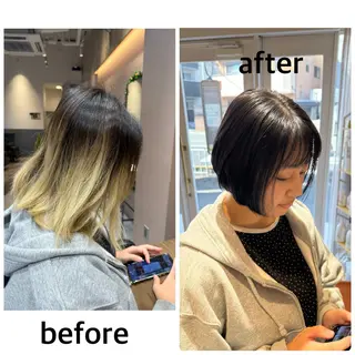 ショート カラー ✨艶髪職人艶カラー✨ 中本輝人のヘアスタイル