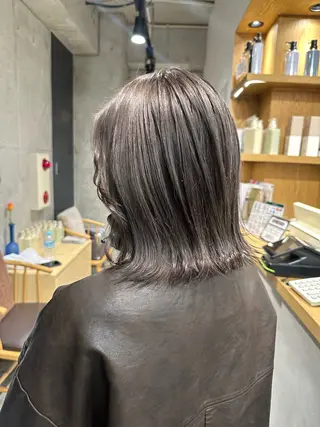 ミディアム ︎🤎W color MIYU‎🤎のヘアスタイル