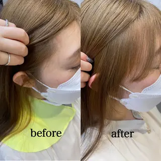 セミロング パーマ wakana 【ブリーチカラー】のヘアスタイル