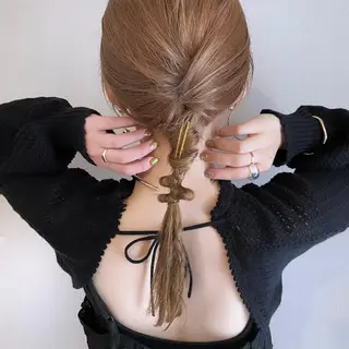セミロング ヘアアレンジ Hatanaka Airiのヘアスタイル