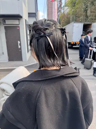 ショート ヘアアレンジ 🎗️【ヘアセット 美眉】吉川玲🎗️のヘアスタイル
