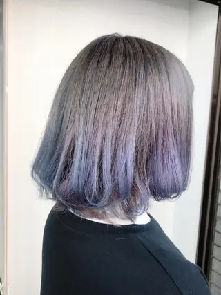 ミディアム カラー 岩谷/ブリーチ 🪽透明感カラーのヘアスタイル