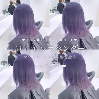 セミロング カラー ヘアアレンジ 𝘳𝘺𝘰𝘬𝘢 髪質改善／ブリーチのヘアスタイル