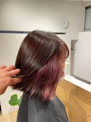 ミディアム カラー 長瀬 友樹のヘアスタイル