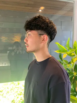 パーマ メンズ Agu  hair  grove 金沢八日市店所属・名竹聖治/透明感 カラー/縮毛矯正のヘアスタイル