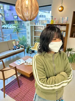 ショート カラー パーマ 藤原 あかりのヘアスタイル