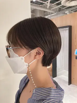 ショート カラー スキバサミを使わない カット🌼唯🌼のヘアスタイル