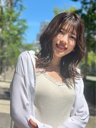 ミディアム 中尾 碧斗のヘアスタイル