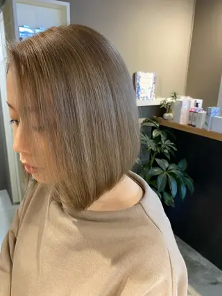 ミディアム カラー ヘアアレンジ メンズ キッズ ネイル マツエク・マツパ 透明感カラー🤎 ゆりのヘアスタイル