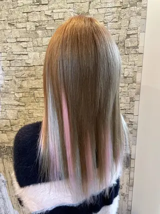 ロング カラー 最高級シールエクステ 💜Fave/あかねのヘアスタイル