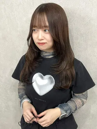 ロング カラー 盛れる顔まわり✨🎀 レイヤー別所好葉のヘアスタイル