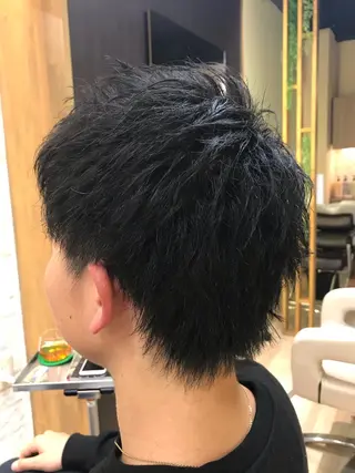 ショート メンズ ❣️大人色気レイヤー 美髪縮毛 金山❣️のヘアスタイル