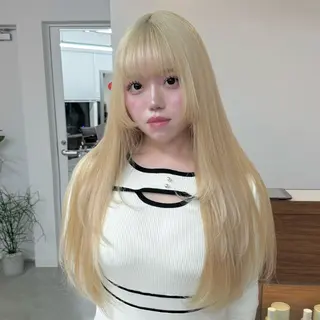 ロング カラー エクステモデル募集 💗大阪梅田/川上のヘアスタイル