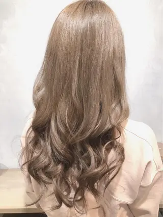 ロング カラー ブリーチなしWカラー ✨縮毛矯正✨ワタベのヘアスタイル