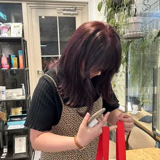 ミディアム カラー じゅわっと暖色カラー 🍊Moemiのヘアスタイル