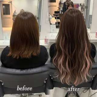 ロング 🦋REISA🦋 エクステ×ハイトーンのヘアスタイル