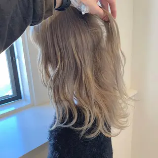 セミロング カラー 清水 亮太／赤み消しカラーのヘアスタイル