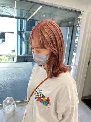 ミディアム カラー さとう あやかのヘアスタイル