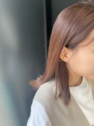 ミディアム カラー なかしま まなかのヘアスタイル