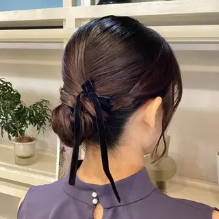 ミディアム ヘアアレンジ ヘアアレンジ/柔らか 艶カラー/AKARIのヘアスタイル