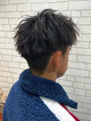 ショート パーマ メンズ 透明感カラー🫧 /有野ひかりのヘアスタイル