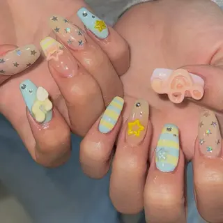 ネイル 𝙃𝙖𝙧𝙪⋆ ˚꩜｡個性派のネイルデザイン