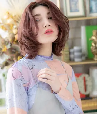 ミディアム カラー 透明感カラー️🫧 清水杏乃のヘアスタイル