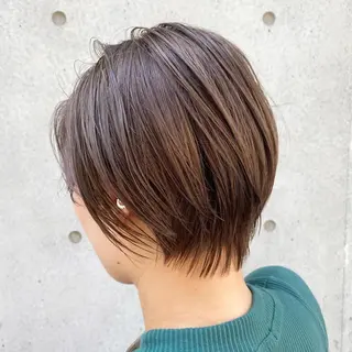 ショート 透け感×顔まわり デザイン✂︎吉田のヘアスタイル