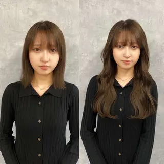 ミディアム 三浦 美鈴のヘアスタイル