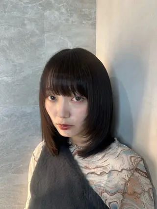ミディアム カラー 縮毛矯正/ ✨艶髪/芦川優磨のヘアスタイル