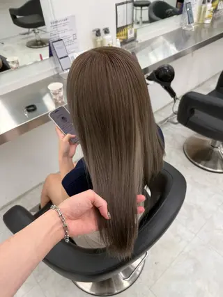 ロング カラー 中韓レイヤー/ ブラウン🤎はやとのヘアスタイル