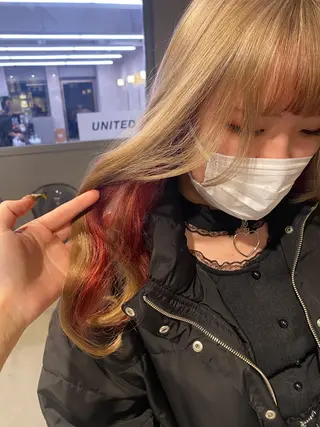 ロング カラー ヘアアレンジ キッズ TRU Shino🦋のマツエク・マツパデザイン