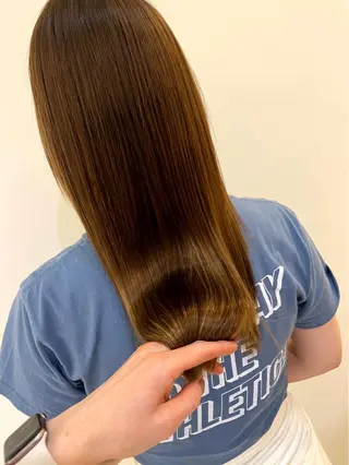 ロング カラー 韓国風・ブリーチなし ・あり後藤 一斗店長のヘアスタイル