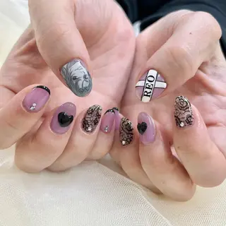 ミディアム 池袋痛ネイル Nok. 渡辺のネイルデザイン
